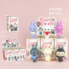 （ 6款彩色拉布布B）labubu拉布布盲盒手办盲盒公仔