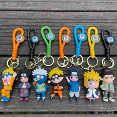 7 Styles Naruto Cartoon PVC Anime Figures Keychain