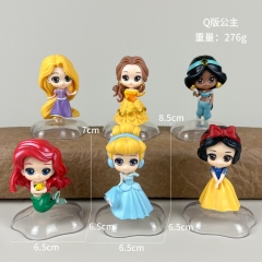 【袋装】动漫手办Q版公主阿拉丁白雪美人鱼模型蛋糕摆件公仔扭蛋盲盒礼品