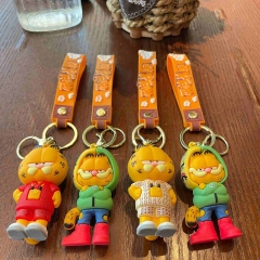 创意卡通加菲猫钥匙扣可爱猫咪公仔包包挂件情侣钥匙链小礼品批发