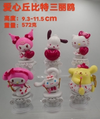 6款 爱心丘比特三丽鸥 9.3-11.5Cm 572克
