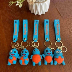 5 Styles Pokemon Cartoon PVC Anime Figures Keychain