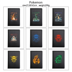 16 Styles Pokemon Cartoon PU Stationery Anime Notebook