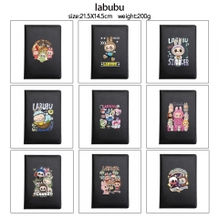 labubu 动漫印花pu车线笔记本硬皮本
