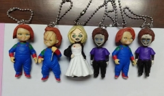 6pcs/set 6-7cm Child's Play Cartoon Anime PVC Figure Keychain（opp bag package）