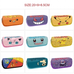 10 Styles Pokemon Cartoon PU Pencil Box Anime Pencil Bag