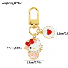 Hello Kitty Cartoon Anime Alloy Keychain