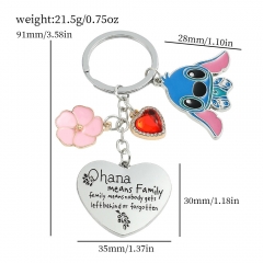 Lilo & Stitch Cartoon Anime Alloy Keychain