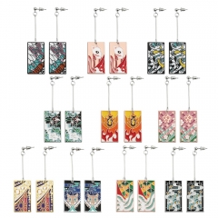 10 Styles Demon Slayer: Kimetsu no Yaiba Cartoon Anime Alloy Earring