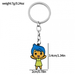 Inside Out Cartoon Anime Alloy Keychain