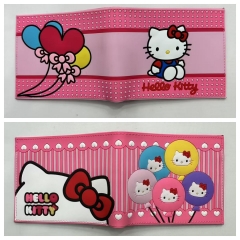 2 Styles Hello Kitty Cartoon PVC Purse Anime Short Wallet