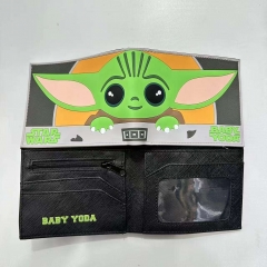 Star Wars Yoda Cartoon PVC Purse Anime Short Wallet