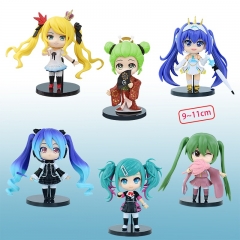4代6款初音黑底板公仔(A款)一套