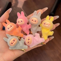6 Colors POP Mart Labubu Very Cute Anime Figure Hair Clip