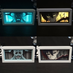 16色RGB遥控款【木框】我独自升级水篠旬 动漫3D纸雕灯石像周边剪纸发光相框摆件小夜灯
