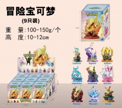 9pcs/set 10-12cm Pokemon Cartoon Anime PVC Figures