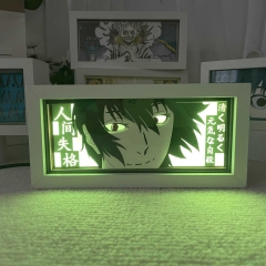 16色RGB遥控款【木框】文豪野犬太宰治3D纸雕灯USB插电电池双用书桌发光装饰小夜灯摆件