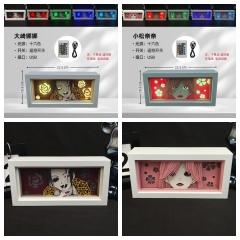 16色RGB遥控款【木框】NANA动漫创意纸雕灯小松奈奈周边3D剪纸相框灯生日礼物桌面摆件