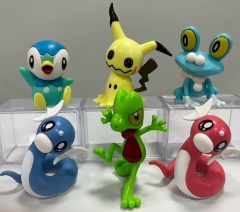 6pcs/set 10CM Pokemon Cartoon Anime PVC Figure