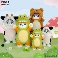 新款鲨鱼猫变熊猫毛绒玩偶儿童毛绒公仔哄睡潮流卡通抱枕玩偶批发