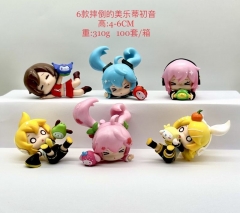 6款一套 摔倒的美乐蒂 初音 袋装手办 高4-6cm 一箱100套