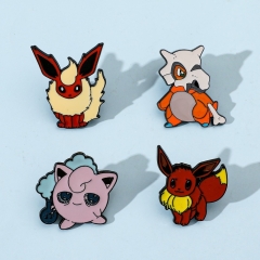 4 Styles Pokemon Cartoon Pin Anime Alloy Brooch