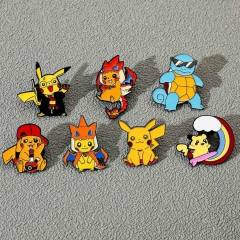 7 Styles Pokemon Cartoon Pin Anime Alloy Brooch