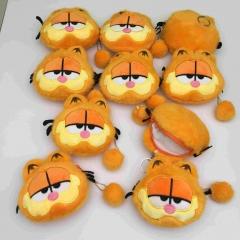10个）12CM加菲猫毛绒玩具公仔零钱包卡通玩偶耳机包包收纳包