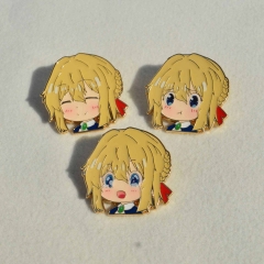 3 Styles 32MM Violet Evergarden Cartoon Pin Anime Alloy Brooch