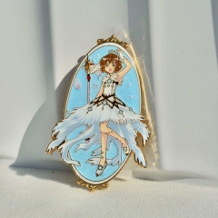 70MM Card Captor Sakura Cartoon Pin Anime Alloy Brooch