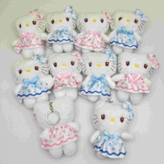 10pcs/set 14CM Hello Kitty Cartoon Anime Plush Toy Pendant