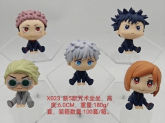 5pcs/set 6CM Jujutsu Kaisen Cartoon Anime PVC Figures