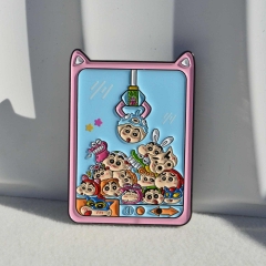 60*42.8*2mm Crayon Shin-chan Cartoon Pin Anime Alloy Brooch