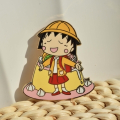 45.4*50*2MM Chibi Maruko Chan Cartoon Pin Anime Alloy Brooch