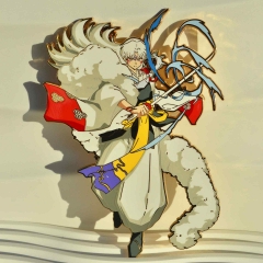 130*92.5*2.5mm Inuyasha Cartoon Pin Anime Alloy Brooch