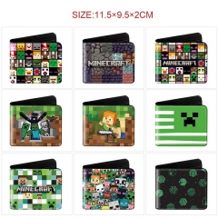 10 Styles Minecraft Cartoon Short Purse Anime Wallet