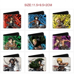11 Styles Attack on Titan/Shingeki No Kyojin Cartoon Short Purse Anime Wallet