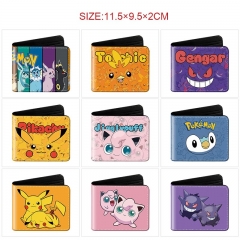 10 Styles Pokemon Cartoon Short Purse Anime Wallet