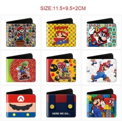 11 Styles Super Mario Bro Cartoon Short Purse Anime Wallet
