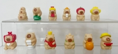 12pcs/set 4cm Capybara Cartoon Anime PVC Figures