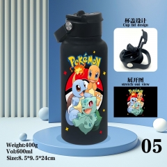 2 Styles 600ml Pokemon Cartoon Anime Vacuum Cup