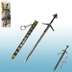 巫师3湖女之剑22cm带鞘武器挂扣一个