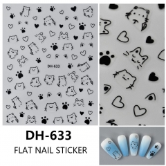 Redanco新款3D爆款卡通系列美甲贴纸背胶指甲贴花饰品批发DH-633