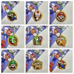 15 Styles Super Mario Bro Cartoon Anime Alloy Keychain