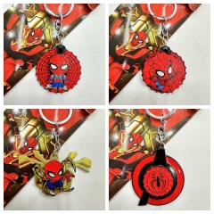 4 Styles Spider-Man Cartoon Anime Alloy Keychain