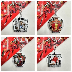 4 Styles Cristiano Ronaldo dos Santos Aveiro Cartoon Anime Alloy Keychain