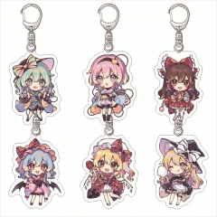 6 Styles Touhou Project Cartoon Anime Acrylic Keychain