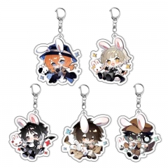5 Styles Bungo Stray Dogs Cartoon Anime Acrylic Keychain