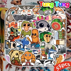 55张山海经tung tung tung sahur第二弹卡通贴纸儿童手账不干胶