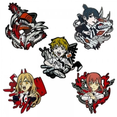5 Styles Chainsaw Man Cartoon Pin Anime Alloy Brooch